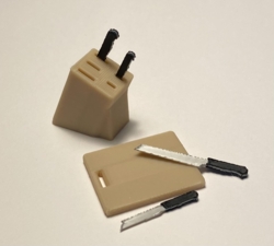 Knivholder med tilbehør