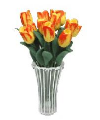 Tulipaner i glasvase
