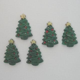 Juletræer - 5 stk - 1,7 cm