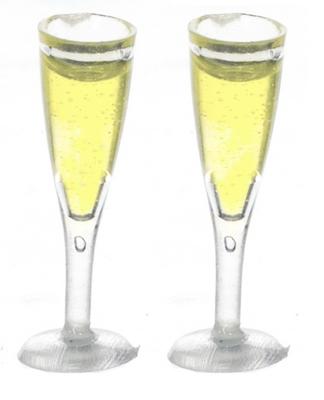 Fyldte champagneglas - 2 stk