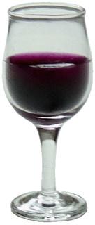 Glas med rødvin