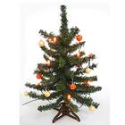 Juletræ med lys og kugler